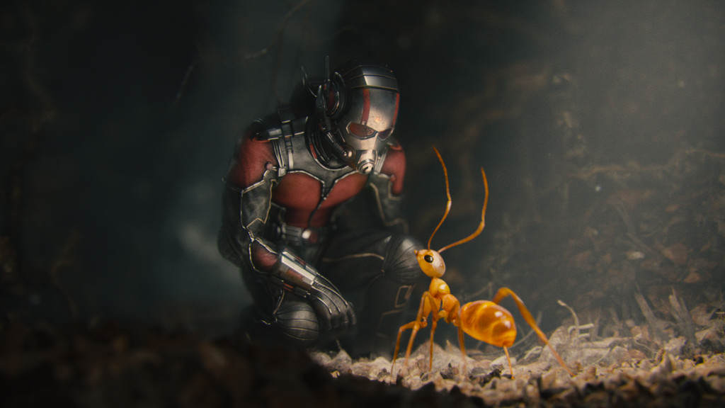 Marvel's Ant-Man Ant-Man/Scott Lang (Paul Rudd) w/ one of his crazy ants. Photo Credit: Film Frame © Marvel 2015